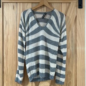 Dolce & Gabbana Cashmere Striped V neck sweater